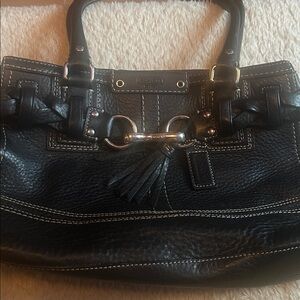 Coach Black Leather Tote
